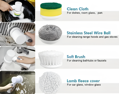 🧼✨ Wireless Handheld Electric Rotating Cleaning Brush