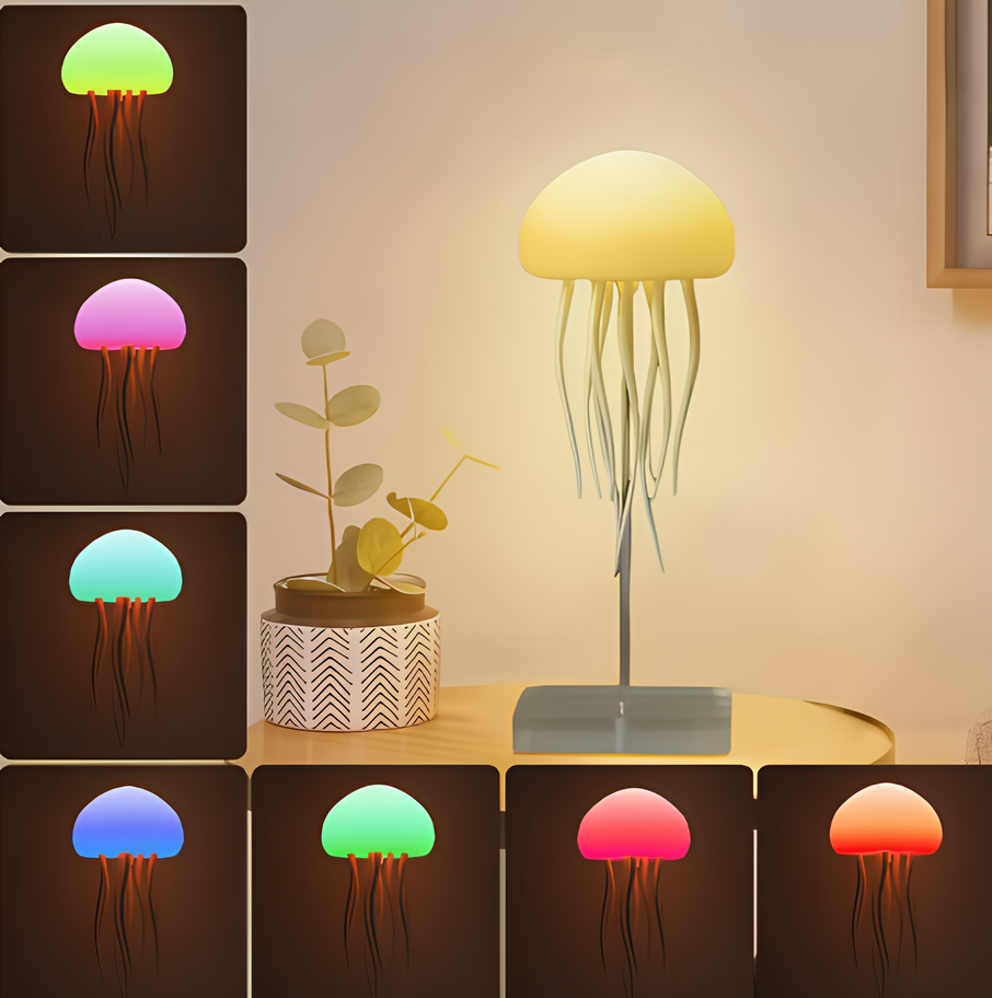 🌈 Cool RGB Jellyfish Lamp – Hypnotic Motion &amp; Magical Glow