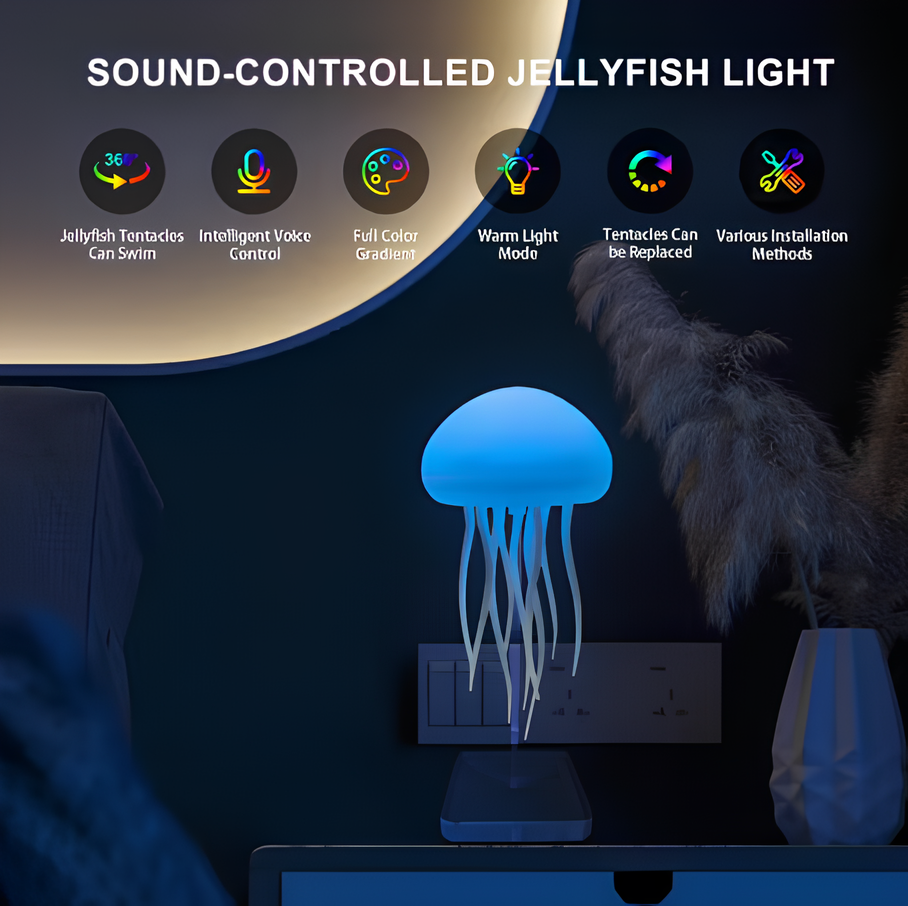 🌈 Cool RGB Jellyfish Lamp – Hypnotic Motion &amp; Magical Glow