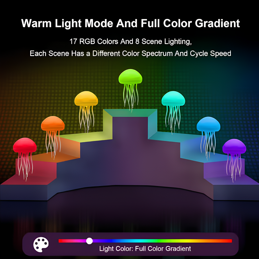 🌈 Cool RGB Jellyfish Lamp – Hypnotic Motion &amp; Magical Glow