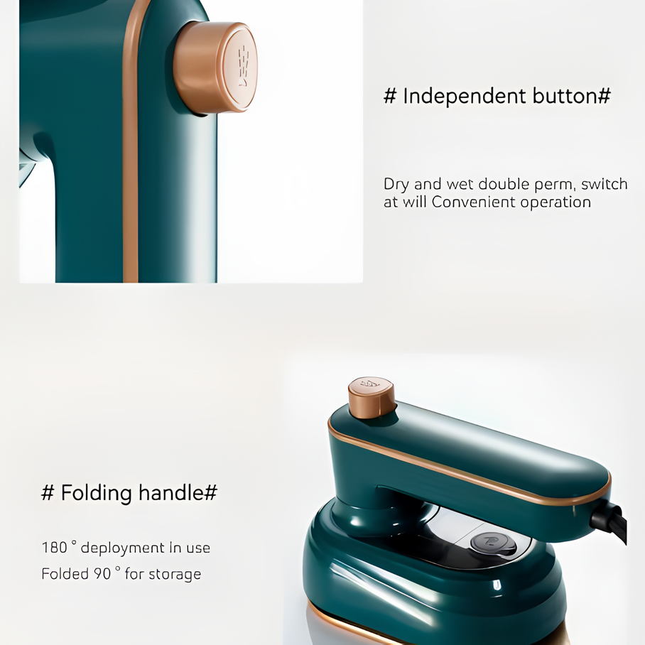 🔥 Compact Portable Mini Iron – Fast Heating & Foldable Design