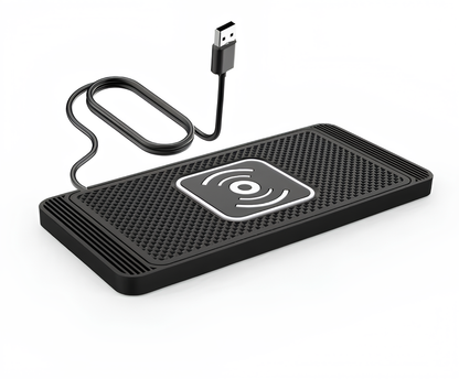 🔌 Rubber Anti‑Slip Pad Car Wireless Charger (15 W Fast Charge)