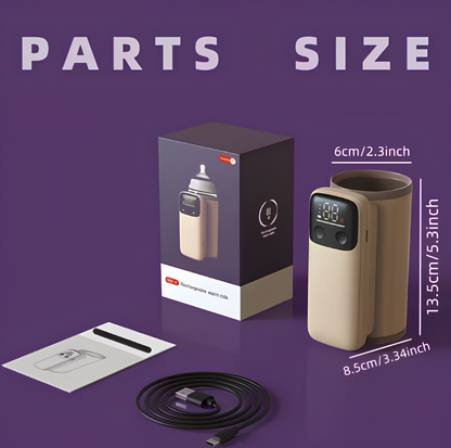 Cordless Portable Bottle Heater – 6‑Level Temperature Control (6000 mAh)